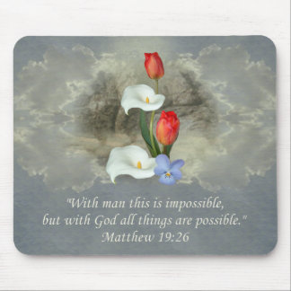 Mousepad 19:26 cristão de Matthew do ~ da arte da fé