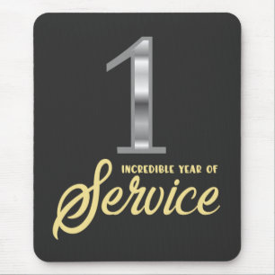 Mousepad 1 ano de serviço 1 aniversário de funcionário d