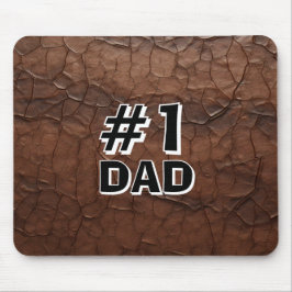 Mousepad #1 Dad Leather-look