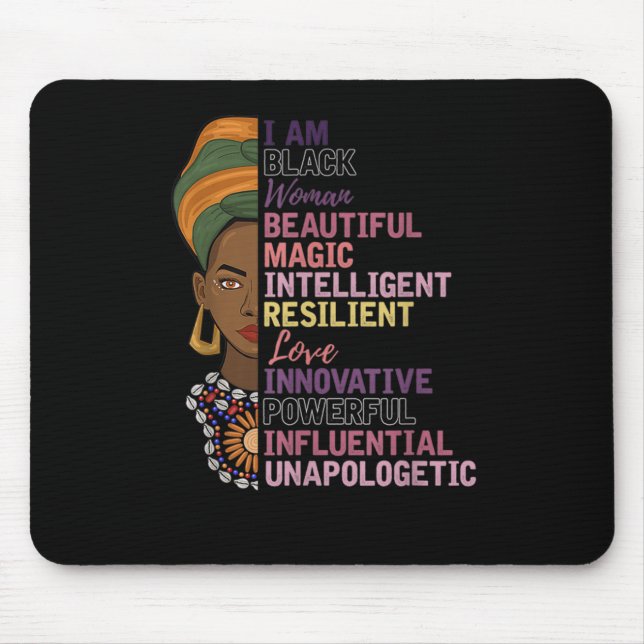 Mousepad 1 Mulher Africana Presente Eu Sou Uma Mulher Negra (Frente)