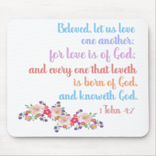Mousepad 1 Texto em arco-íris de Bíblia 4:7