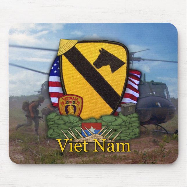 Mousepad 1rua divisão de cavalaria vietnam veterans Mousepa (Frente)