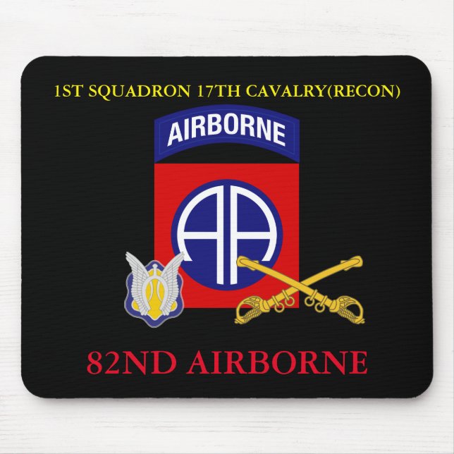MOUSEPAD 1RUA SQUADRON 17TH CAVALRY(RECON) 82ND AEROPORTO (Frente)