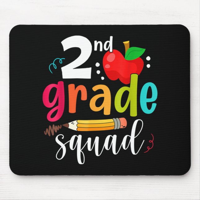 Mousepad 2º ano de diversão ao quadrado de volta aos segund (Frente)