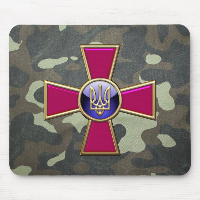 Mousepad [200] Emblema das Forças Armadas Ucranianas (Frente)