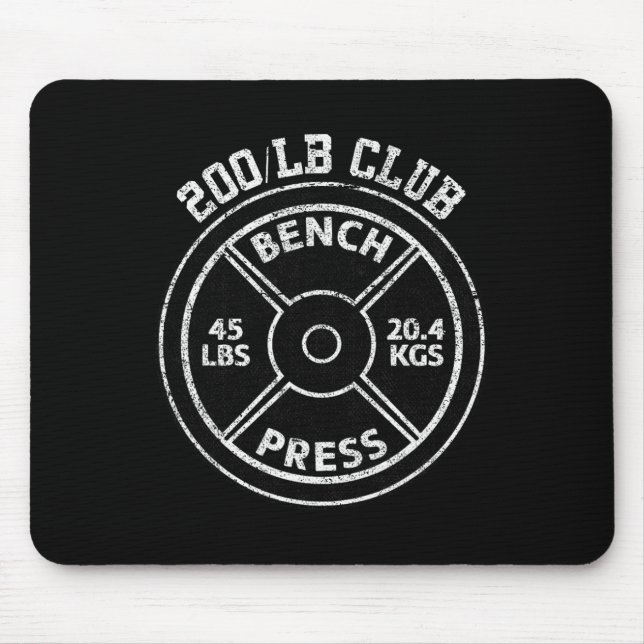 Mousepad 200 Lbs Pound Bench Press Club Gym Weightlifting P (Frente)