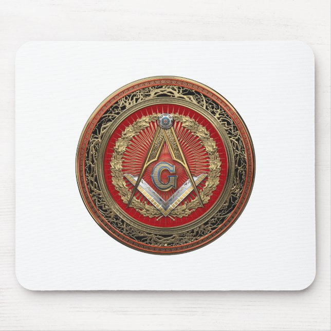 Mousepad [200] Master Mason - Dourado Square & Compass (Frente)