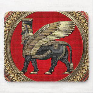 Mousepad [200] Touro Assírio: Lamaçu Dourado e Negro