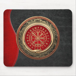 Mousepad [200] Vegvisir - Viking Dourado Magic Runic Compas