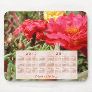Mousepad 2010-2011 calendários florais