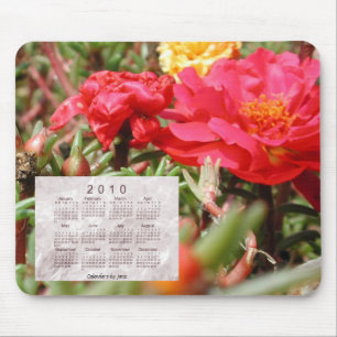 Mousepad 2010 calendários florais