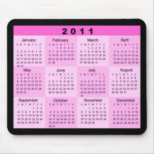 Mousepad 2011 anos Calendar duma olhada