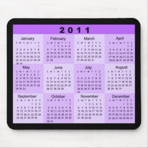 Mousepad 2011 anos Calendar duma olhada