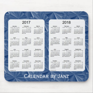 Mousepad 2017-2018 calendário dos diamantes do azul por