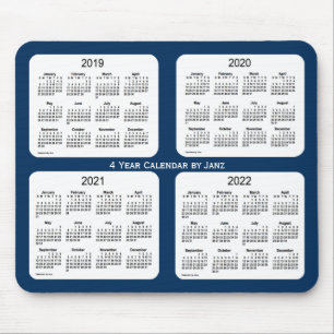 Mousepad 2019-2022 Caixa de Polícia calendário azul de 4