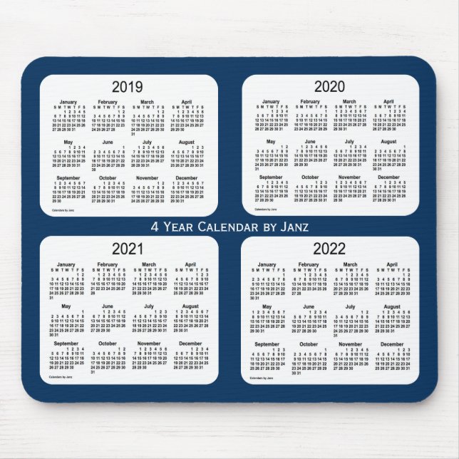 Mousepad 2019-2022 Caixa de Polícia calendário azul de 4 an (Frente)