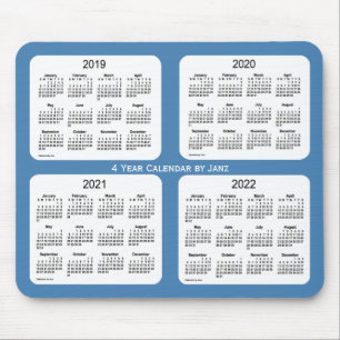 Mousepad 2019-2022: Calendário de 4 anos do Steel Blue