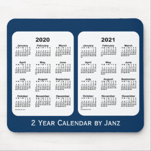 Mousepad 2020-2021 azul da caixa de polícia calendário de