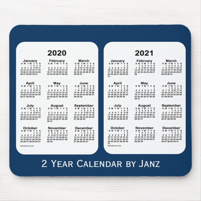 Mousepad 2020-2021 azul da caixa de polícia calendário de 2 (Frente)