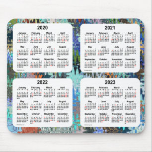 Mousepad 2020-2023 calendário do feriado da edredão louca