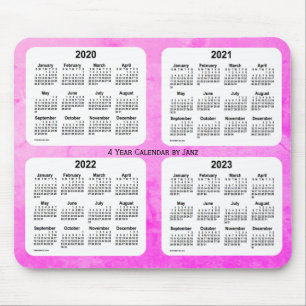 Mousepad 2020-2023 Violet 4 Year Calendar de Janz Faded