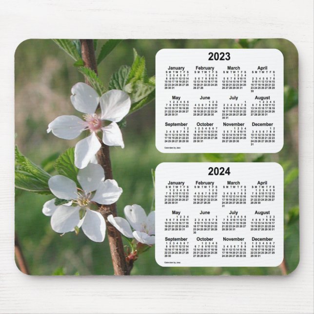 Mousepad 2023-2024 Calendário de 2 anos Dogwood por Janz (Frente)