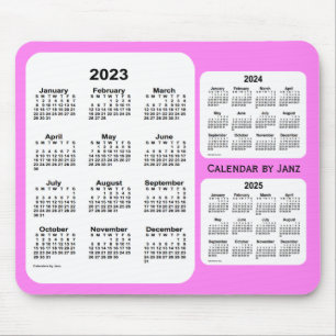 Mousepad 2023-2025 Violet 3 Year Calendar de Janz