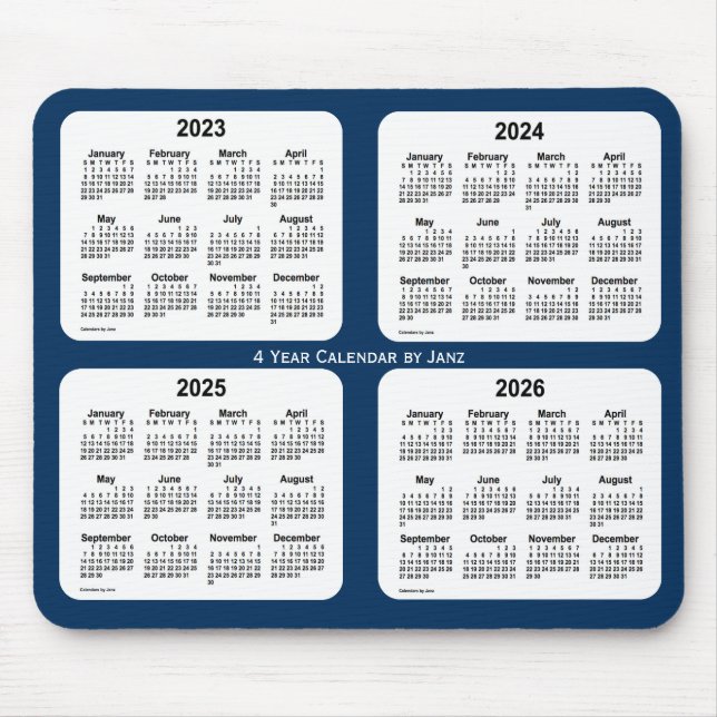 Mousepad 2023-2026 Caixa de Polícia Calendário Azul de 4 An (Frente)