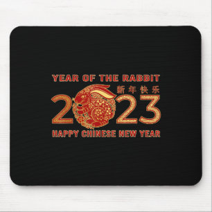 Mousepad 2023 Ano Do Coelho Zodiac Chinês Ano Novo Wa