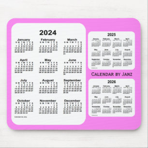 Mousepad 2024-2026 violeta calendário de 3 anos por Janz