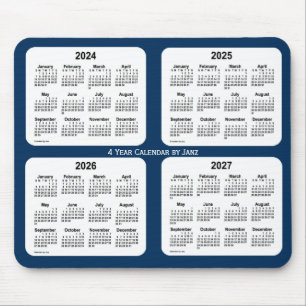 Mousepad 2024-2027 azul da caixa de polícia calendário de