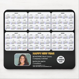 Mousepad 2024 - 2029 Calendário do logotipo corporativo Fot