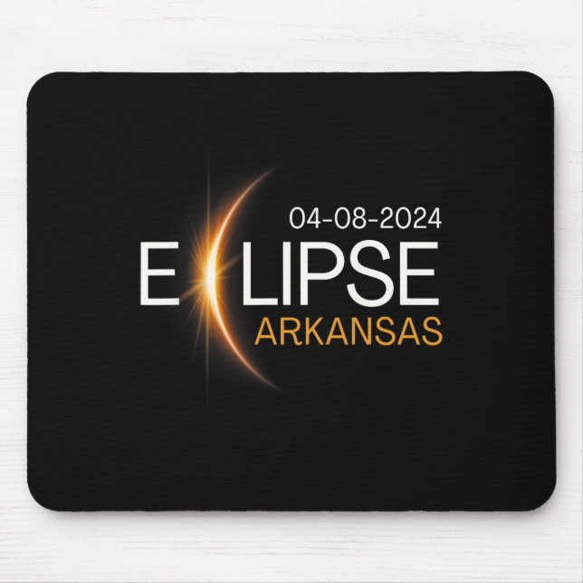 Mousepad 2024 Totalidade do Arkansas Eclipse Arkansas Solar (Frente)