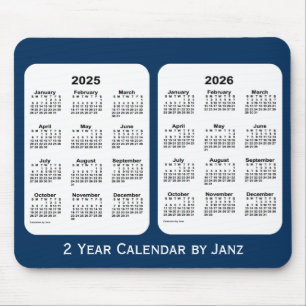 Mousepad 2025-2026 Caixa de Polícia Calendário Azul de 2 An