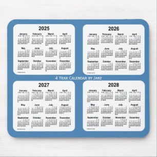 Mousepad 2025-2028 Steel Blue Calendário de 4 anos de Janz