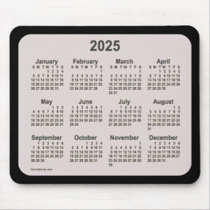 Mousepad 2025 La Boca no calendário preto por Janz Dois To
