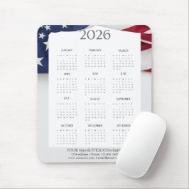 Mousepad 2026 Patriotic Mini Calendar