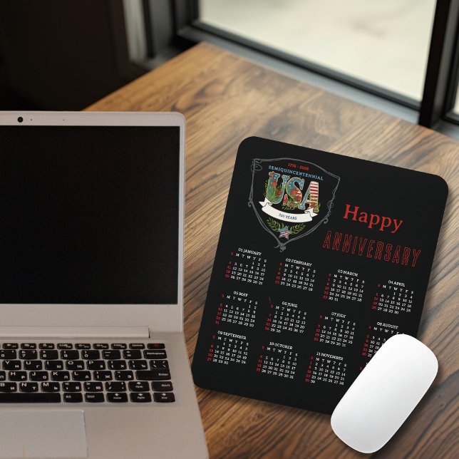 Mousepad 2026 Semiquincentennial Botanical Calendar  (2026 Semiquincentennial Botanical Calendar Mouse Pad)