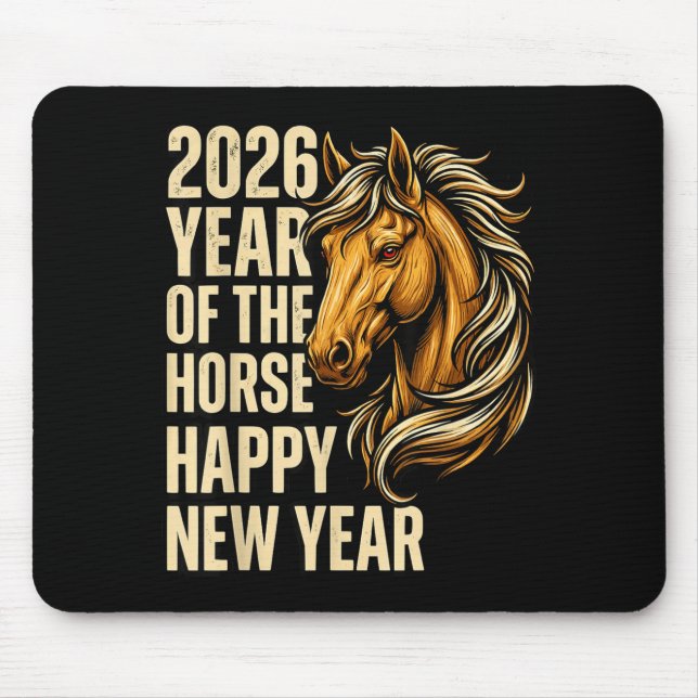 Mousepad 2026 Year Of The Horse Happy Chinese New Year Fire (Frente)