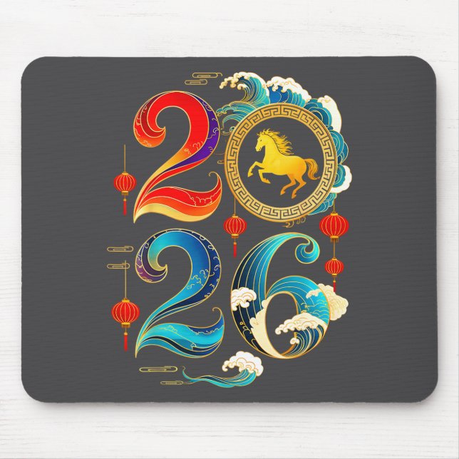 Mousepad 2026 Year Of The Horse Lunar Chinese New Year 2026 (Frente)