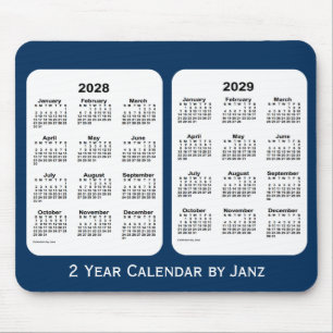 Mousepad 2028-2029 Caixa de Polícia Calendário Azul de 2 