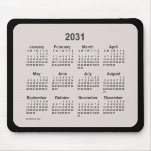 Mousepad 2031 La Boca no calendário preto por Janz Dois To