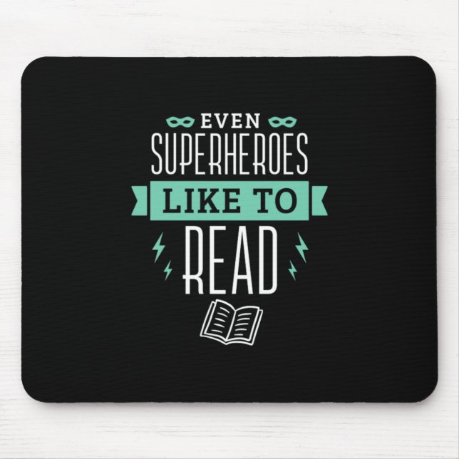 Mousepad 22.Até Os Super-Heróis Gostam De Ler (Frente)