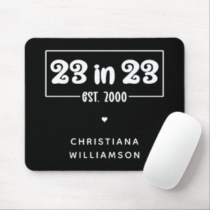 Mousepad 23º presente de aniversário personalizado 23 em 23