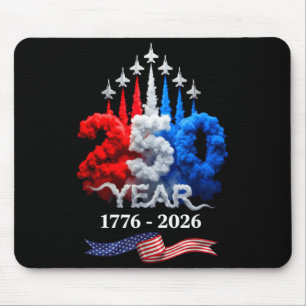 Mousepad 250 Anos Americano 1776 2026 Aniversário de 250 an