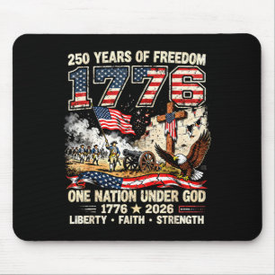 Mousepad 250 anos de liberdade 1776 uma nação sob deus eua