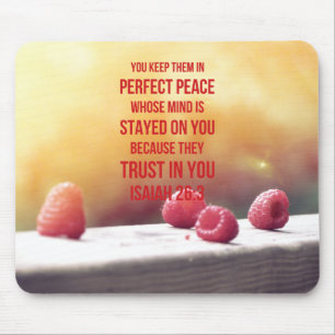 Mousepad 26:3 perfeito de Isaiah da paz