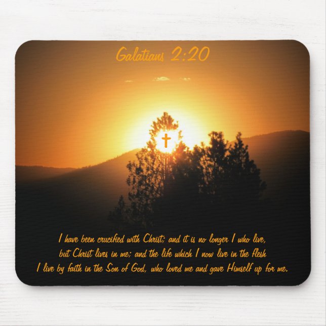 Mousepad 2:20 de Galatians Crucified com cristo (Frente)