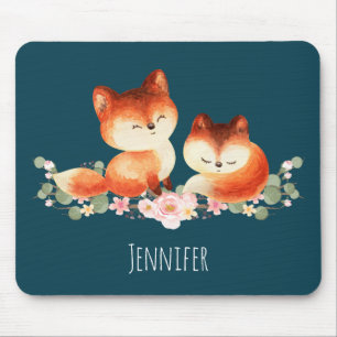 Mousepad 2 Raposas Vermelhas Cachorras Design