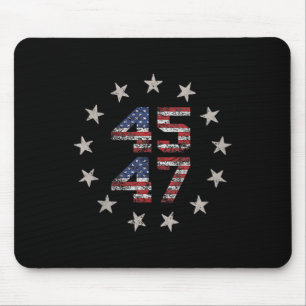 Mousepad 2 Side Trump 2024 Presidente 45 47 Bandeira Americ